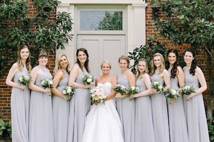 Bride and bridesmaids