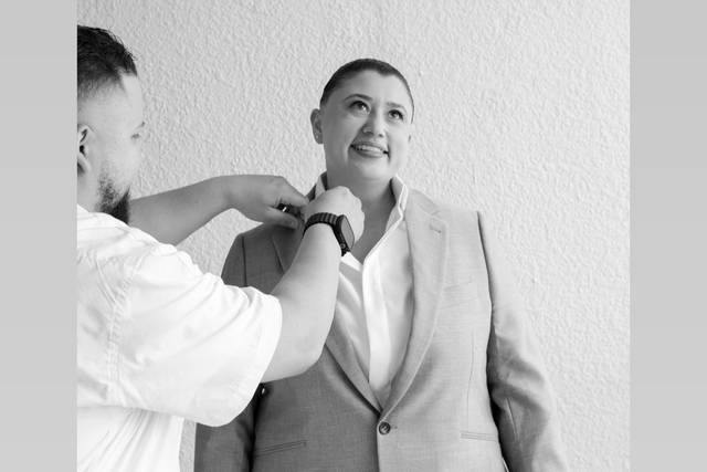 Bride and Best Man haircuts