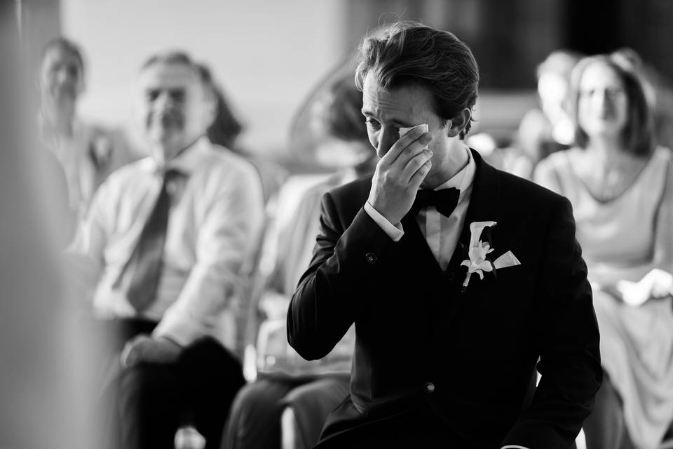 Emotional Groom Reaction