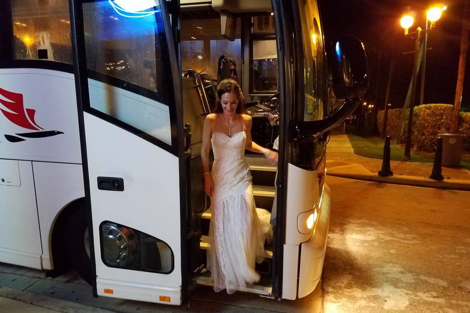 Wedding Shuttles & Buses by 7nAbove Luxury Transportation