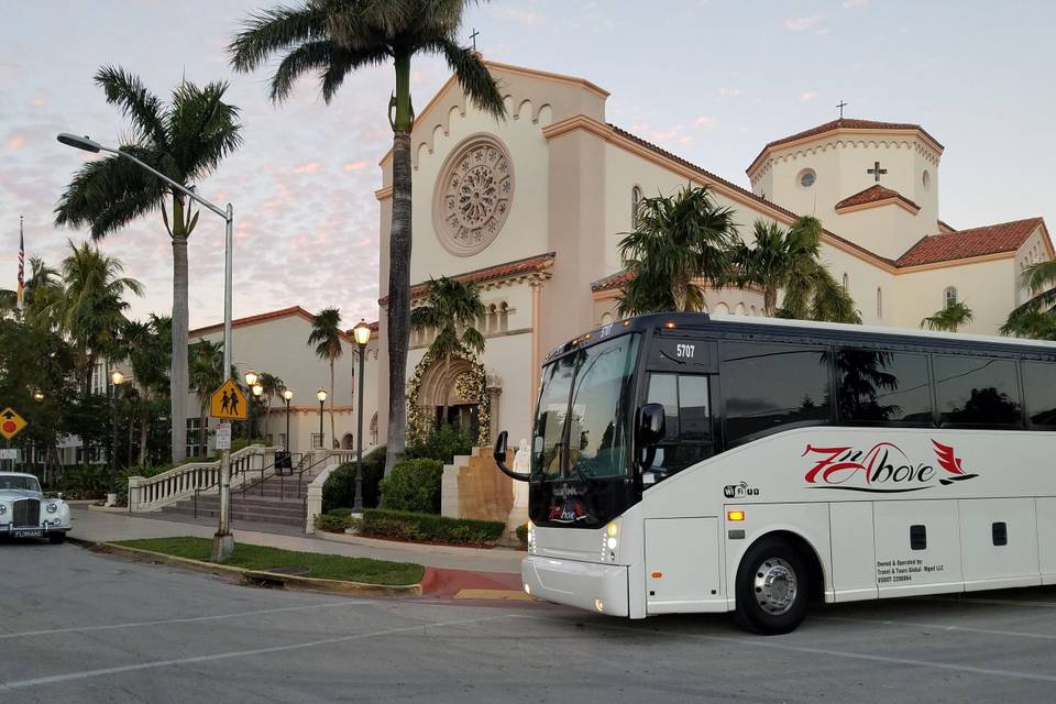 Wedding Shuttles & Buses by 7nAbove Luxury Transportation