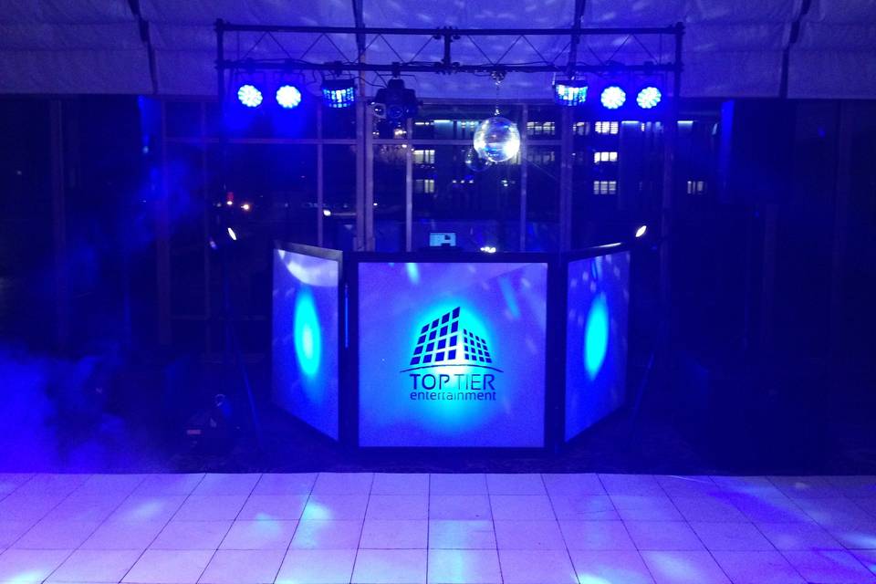 DJ set up and dance floor