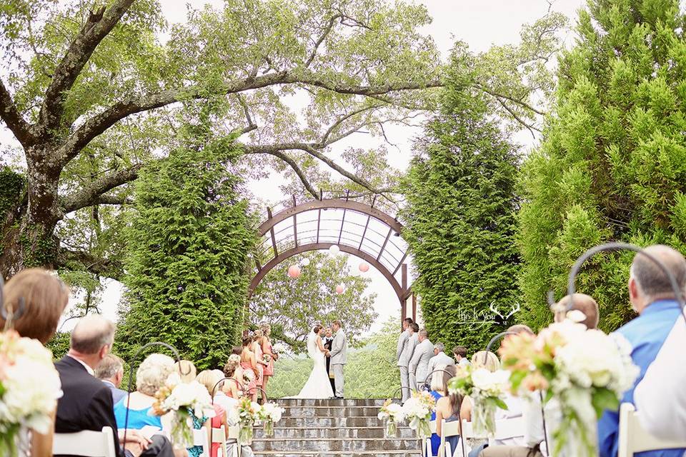 Outdoor wedding ceremony