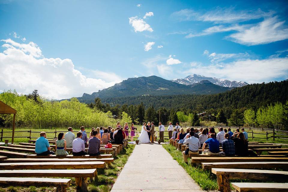 Long wedding aisle