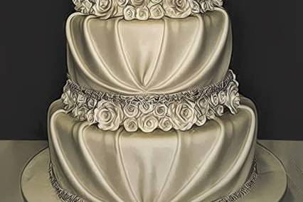 4 tier wedding cake