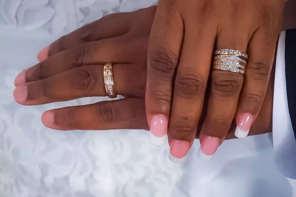 Wedding Rings with Bling