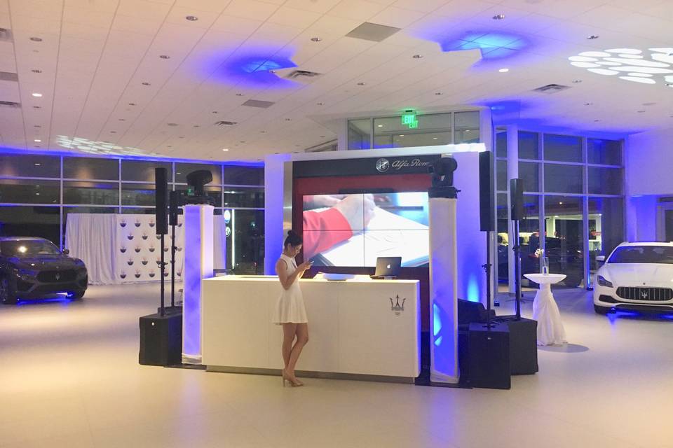 DJing at Ferrari