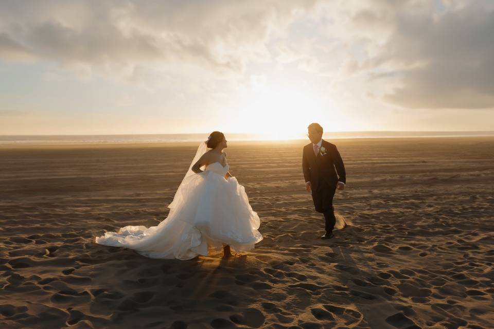 Wedding Day Beach Portraits