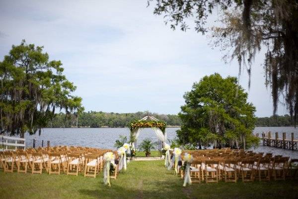 Beautiful ceremony location overlooking the lake