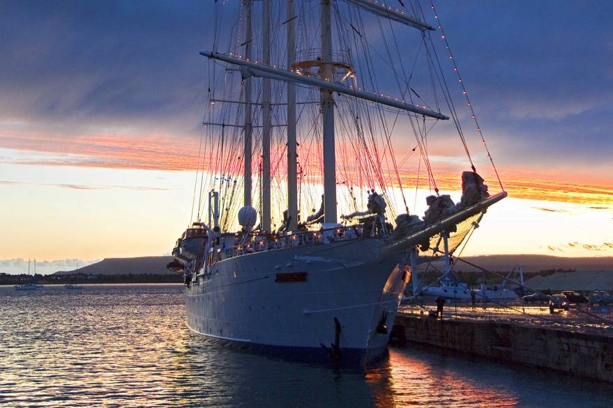 Star Clipper at sunset