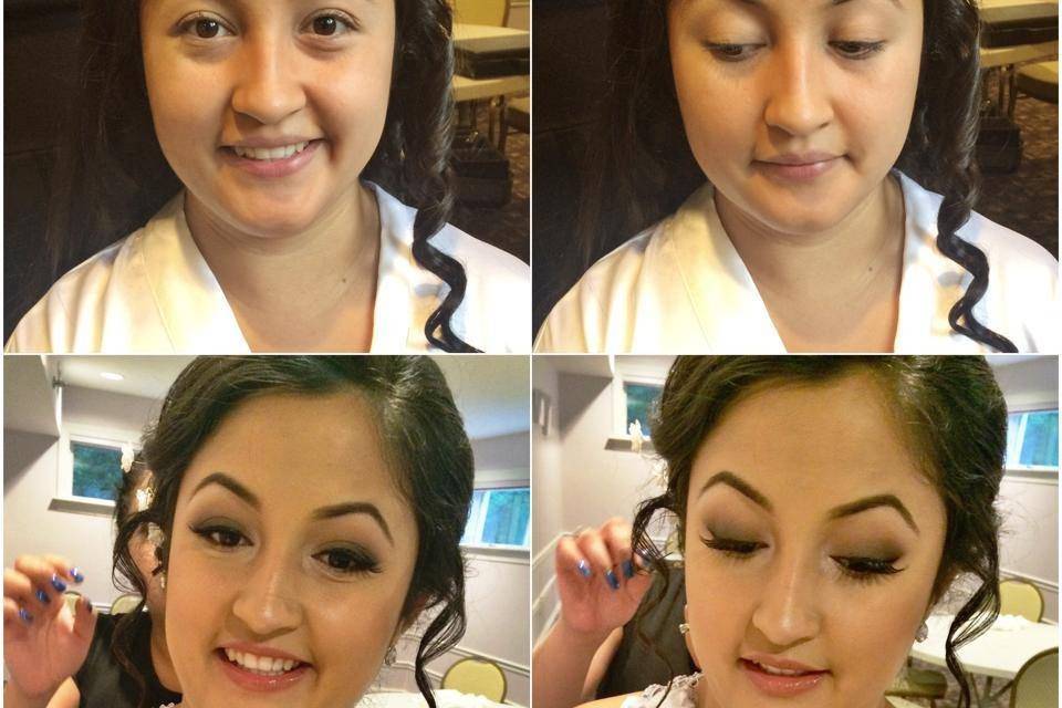Soft smokey eye | before and after makeup