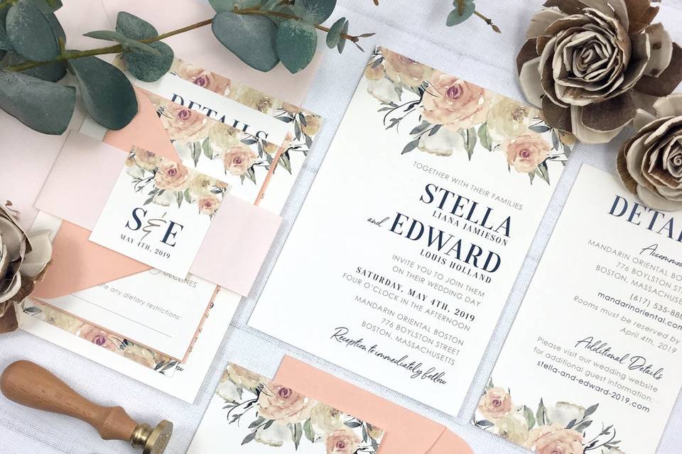 Spring Wedding Invitations