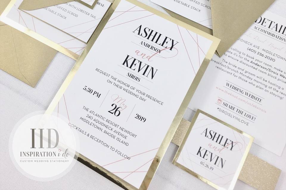 Metallic Wedding Invitations