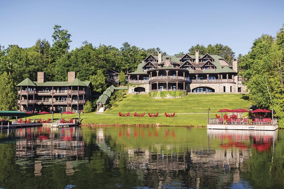 Lodge Exterior from the Lake