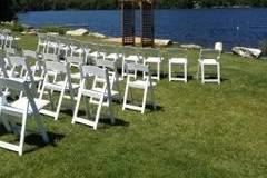 Outdoor wedding setup