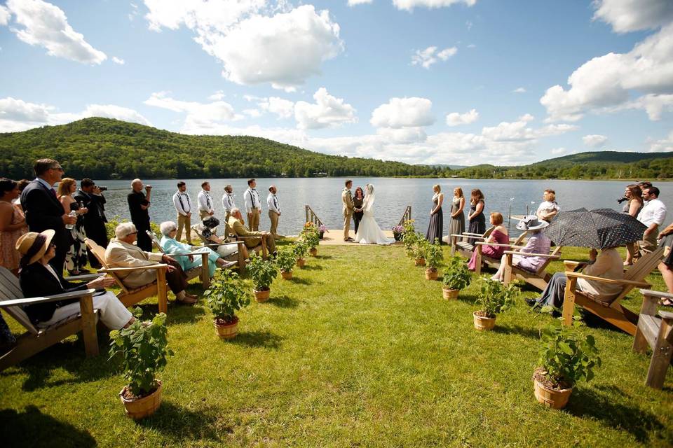 Outdoor wedding ceremony