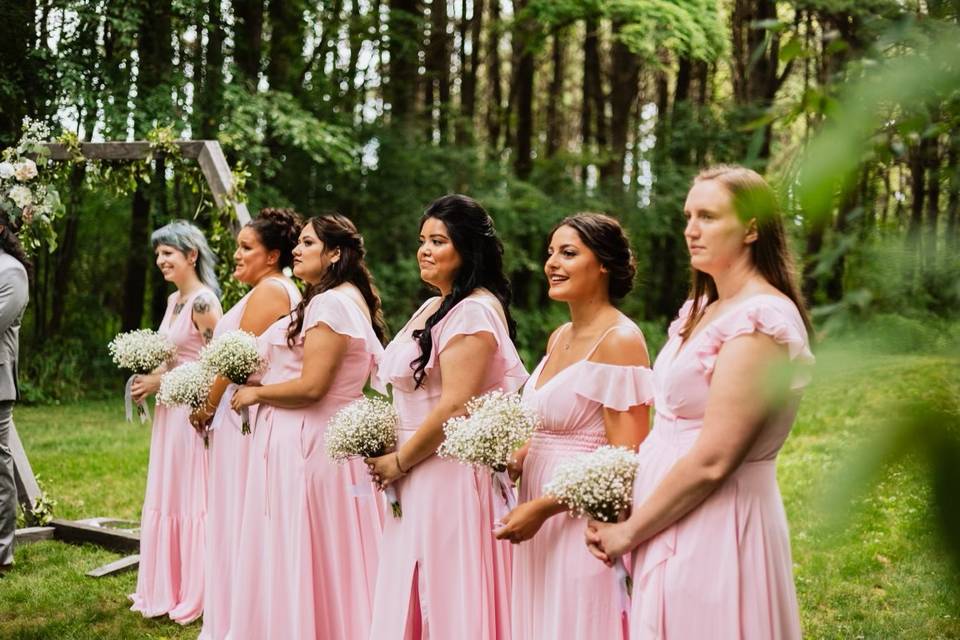 Bridal party bouquets