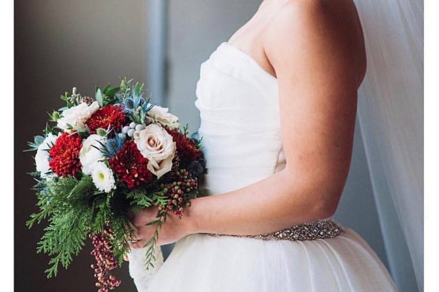 A stunning bridal bouquet