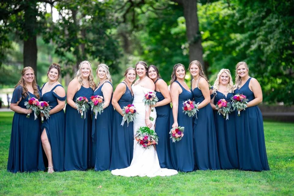 Bridal party bouquets