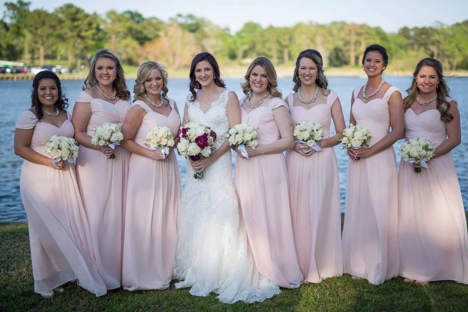 Blush pink gowns