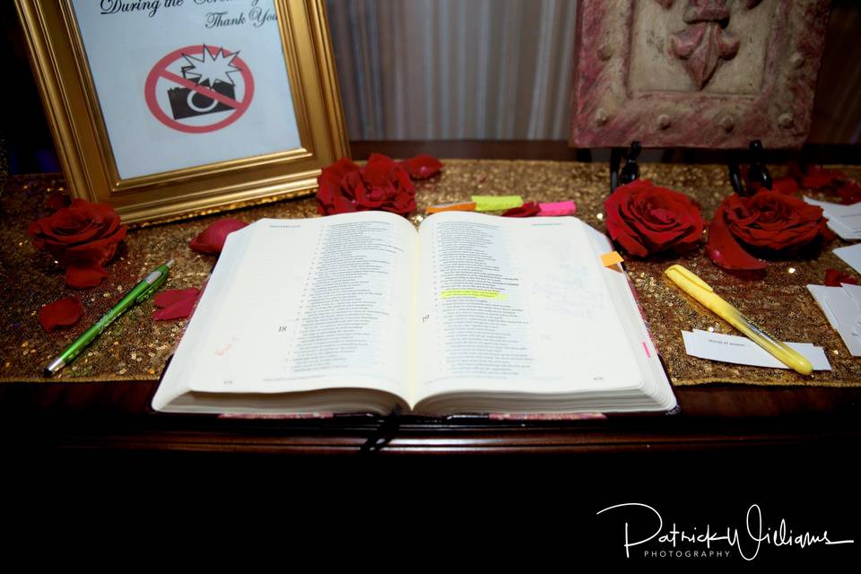 Bible guest book