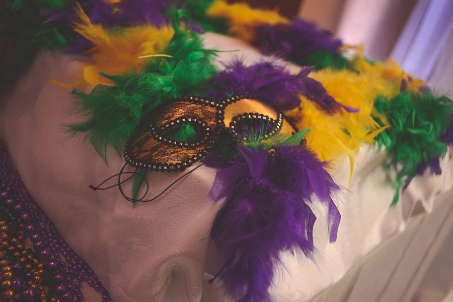 Mardi gras wedding