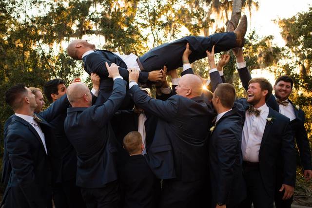 Having fun with the groom