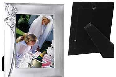 2-Tone Brushed/Shiny Silver Finish Hearts Photo Frame
Available in the following sizes:
4 x 6
5 x 7
8 x 10