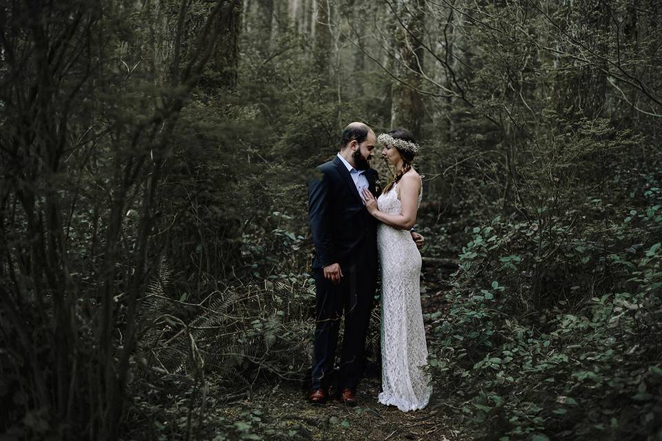 Couple in a forest