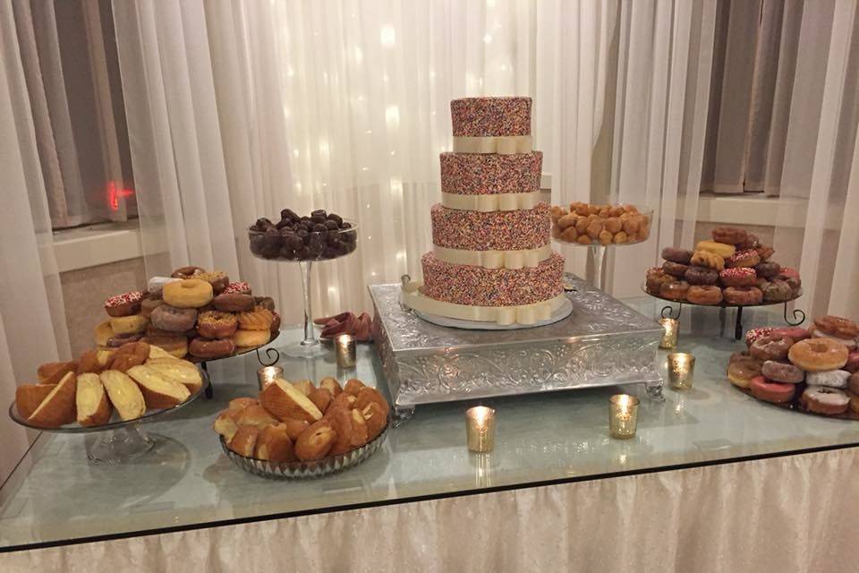 Wedding cake and pastries
