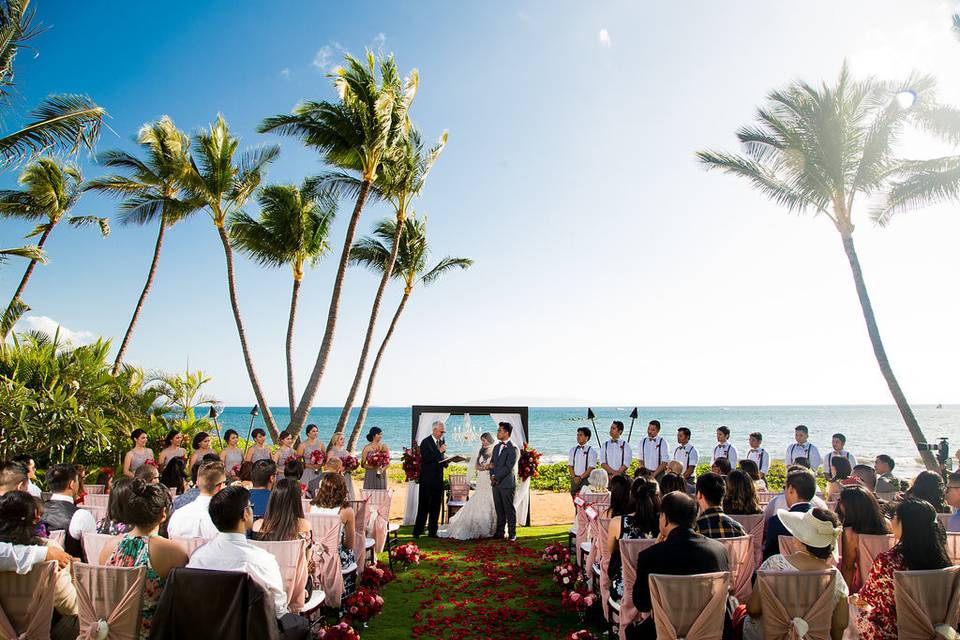 Beachfront wedding