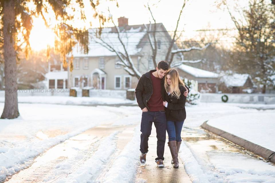 Couple in the snow