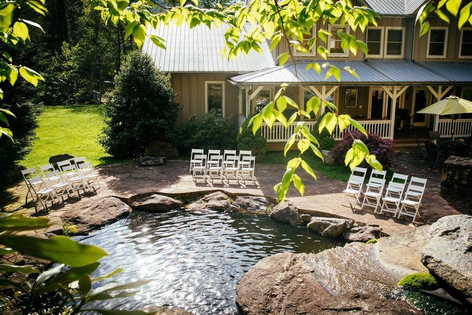 Pond at the backyard