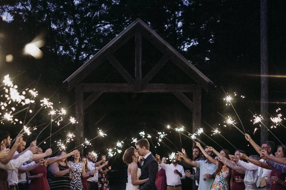 Sparkler send off!