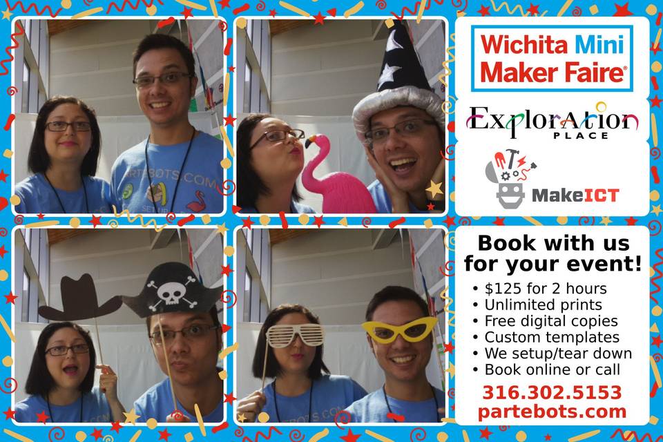 Roz & Dom having a blast at Exploration Place for the 3rd Annual Wichita Mini Maker Faire