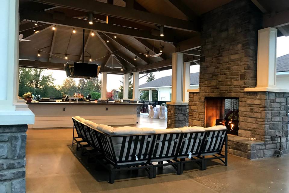 Outdoor Bar + Fireplace