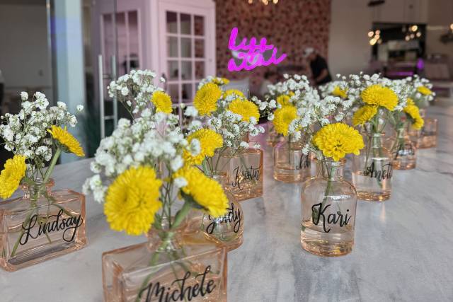 Personalized Bud Vase Favors