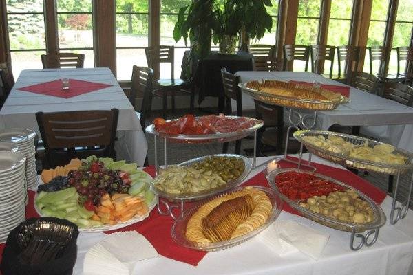 Buffet table