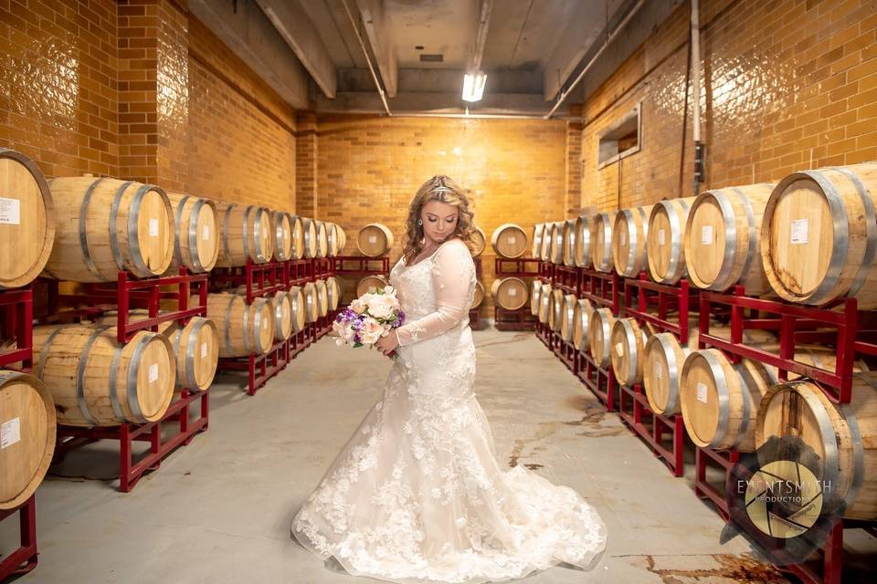 Bridal shoot in Barrel Room