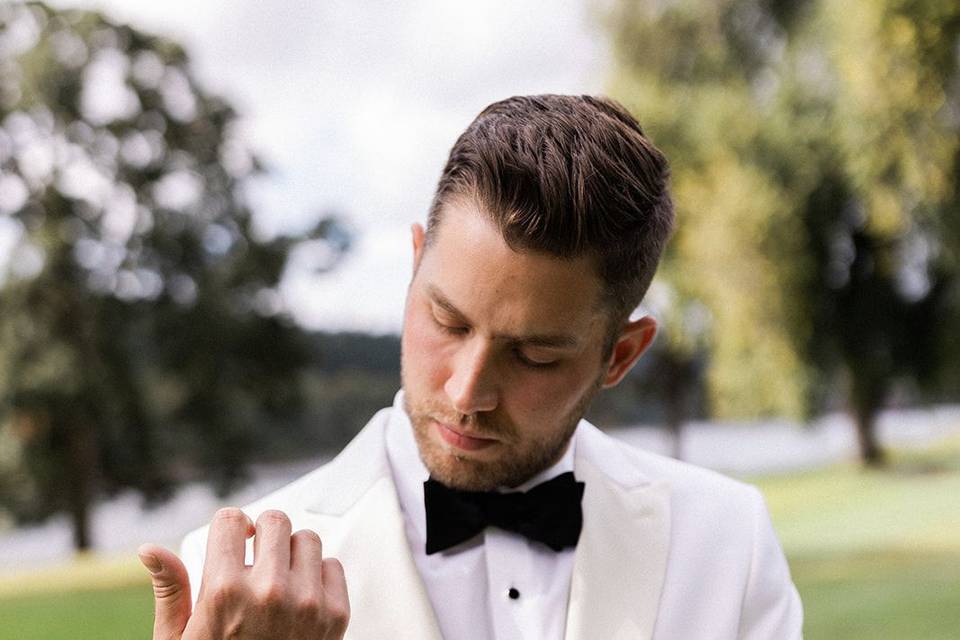 Groom Getting Ready