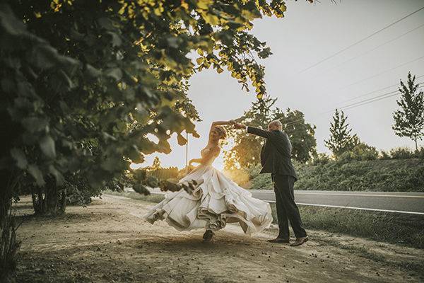 Twirling the bride