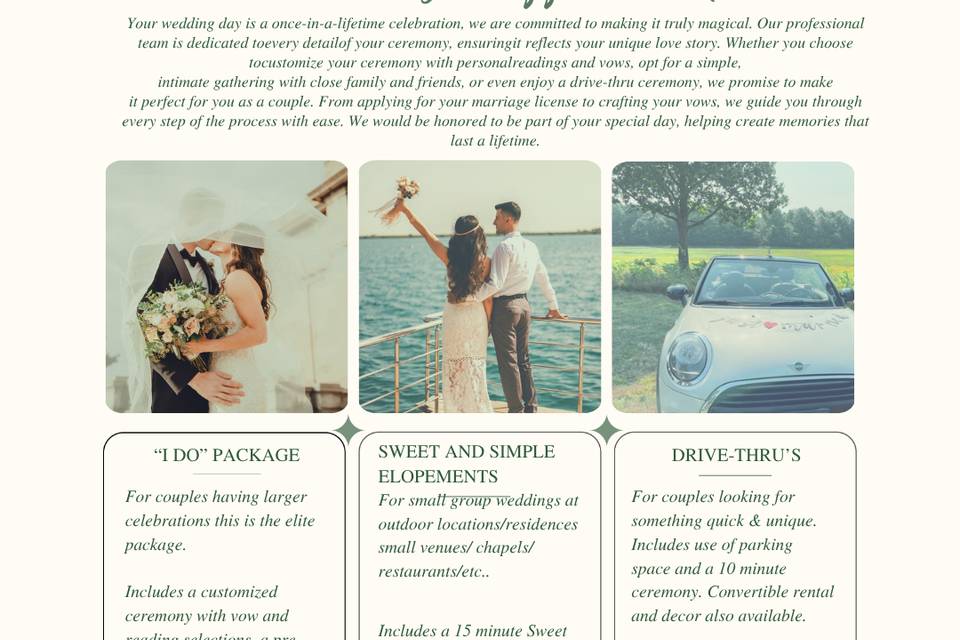 Wedding Officiant Packages