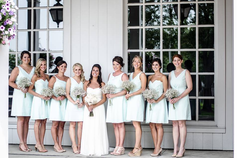 Bride and bridesmaids