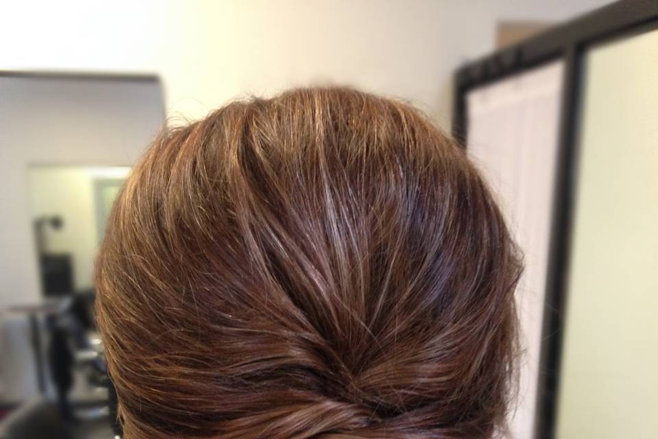 Neat wedding updo