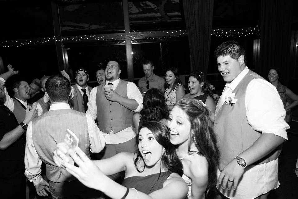Guests dancing