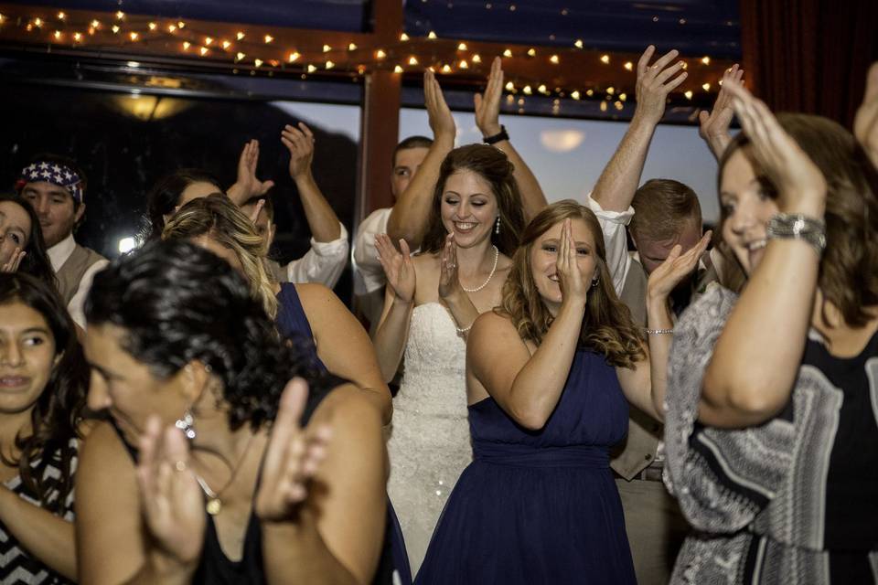 Guests dancing