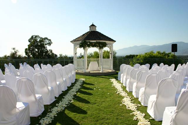 Wedding aisle and gazebo