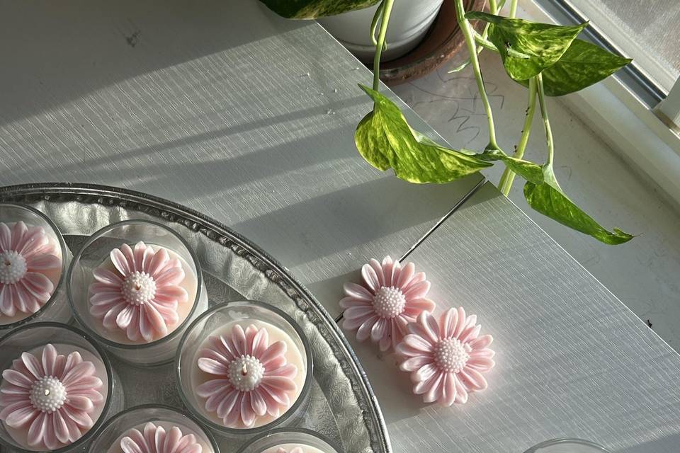 Flower Candle Favors