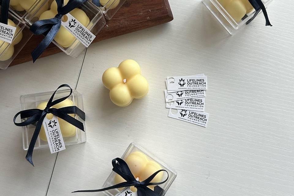 Bubble candle favors