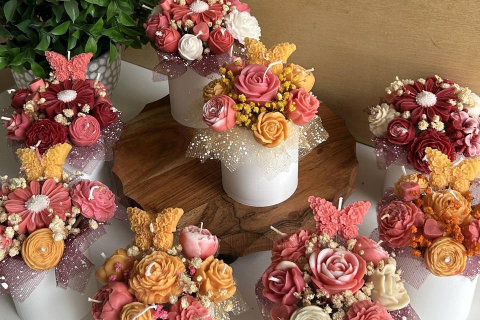 Flower Candle Favors